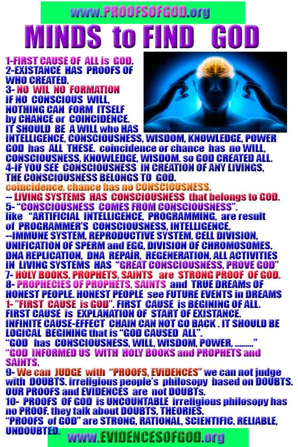 proofs, signs, evidences of God